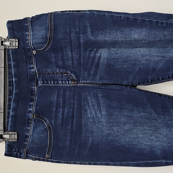 Westport Blue Jeggings with Stretch, Tapered Fit & Wide Waistband, Faux Pockets - Picture 2 of 10